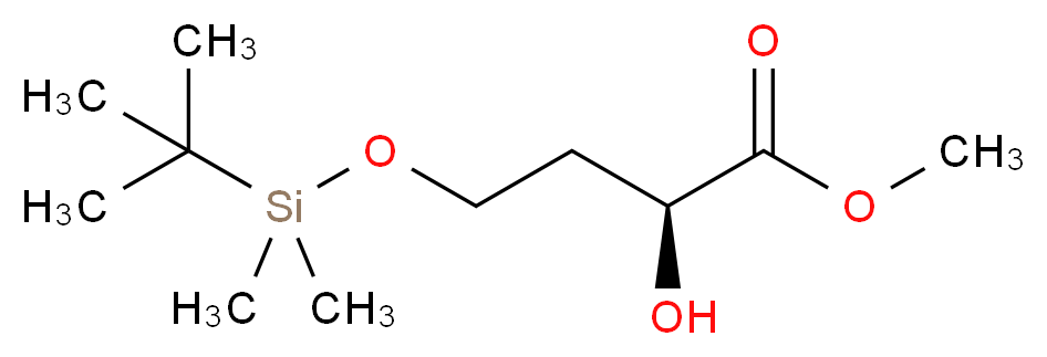 Methyl (S)-(-)-4-(tert-butyldimethylsilyloxy)-2-hydroxybutanoate_Molecular_structure_CAS_307532-01-0)