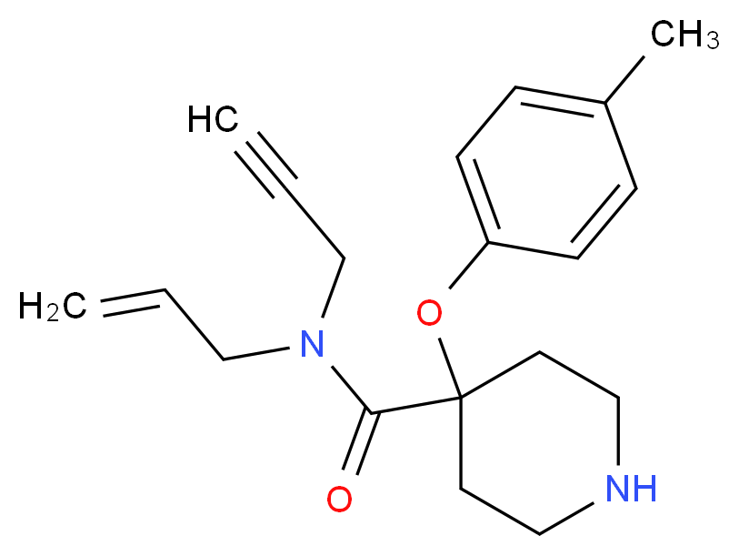 N-allyl-4-(4-methylphenoxy)-N-prop-2-yn-1-ylpiperidine-4-carboxamide_Molecular_structure_CAS_)