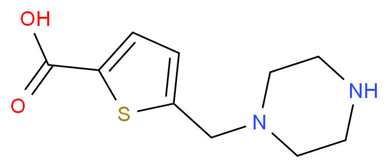 5-(piperazin-1-ylmethyl)thiophene-2-carboxylic acid_Molecular_structure_CAS_)