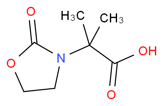 2-methyl-2-(2-oxo-1,3-oxazolidin-3-yl)propanoic acid_Molecular_structure_CAS_)