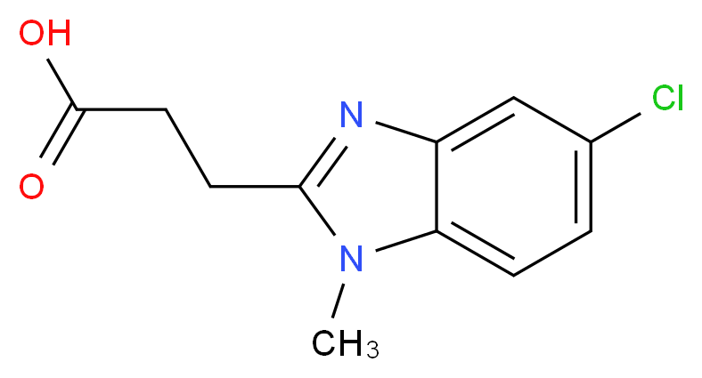 3-(5-chloro-1-methyl-1H-benzo[d]imidazol-2-yl)propanoic acid_Molecular_structure_CAS_)