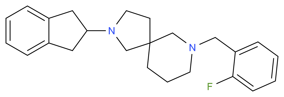 2-(2,3-dihydro-1H-inden-2-yl)-7-(2-fluorobenzyl)-2,7-diazaspiro[4.5]decane_Molecular_structure_CAS_)