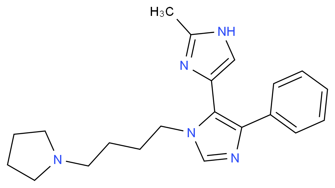 2-methyl-5'-phenyl-3'-(4-pyrrolidin-1-ylbutyl)-1H,3'H-4,4'-biimidazole_Molecular_structure_CAS_)