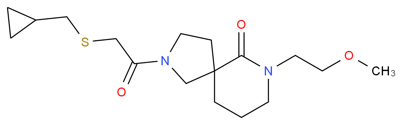 2-{[(cyclopropylmethyl)thio]acetyl}-7-(2-methoxyethyl)-2,7-diazaspiro[4.5]decan-6-one_Molecular_structure_CAS_)