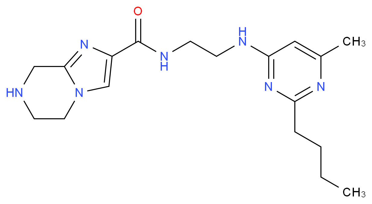 N-{2-[(2-butyl-6-methyl-4-pyrimidinyl)amino]ethyl}-5,6,7,8-tetrahydroimidazo[1,2-a]pyrazine-2-carboxamide_Molecular_structure_CAS_)