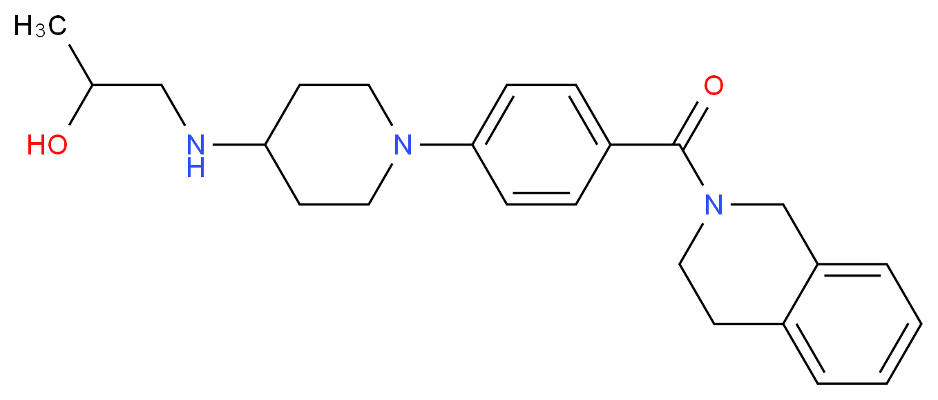 1-({1-[4-(3,4-dihydro-2(1H)-isoquinolinylcarbonyl)phenyl]-4-piperidinyl}amino)-2-propanol_Molecular_structure_CAS_)