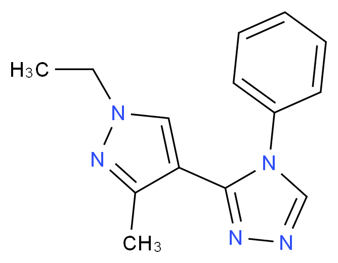 3-(1-ethyl-3-methyl-1H-pyrazol-4-yl)-4-phenyl-4H-1,2,4-triazole_Molecular_structure_CAS_)