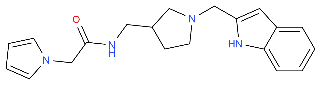 N-{[1-(1H-indol-2-ylmethyl)pyrrolidin-3-yl]methyl}-2-(1H-pyrrol-1-yl)acetamide_Molecular_structure_CAS_)