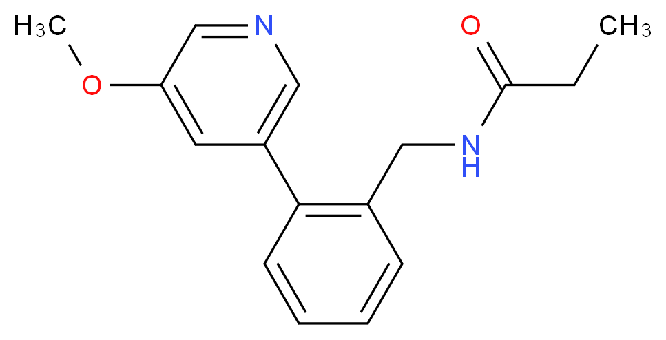 N-[2-(5-methoxypyridin-3-yl)benzyl]propanamide_Molecular_structure_CAS_)