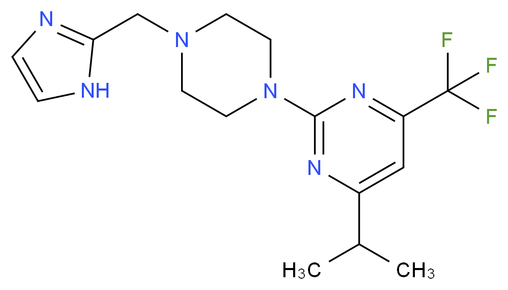 2-[4-(1H-imidazol-2-ylmethyl)-1-piperazinyl]-4-isopropyl-6-(trifluoromethyl)pyrimidine_Molecular_structure_CAS_)