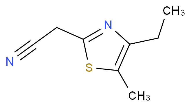 2-(4-ethyl-5-methyl-1,3-thiazol-2-yl)acetonitrile_Molecular_structure_CAS_)