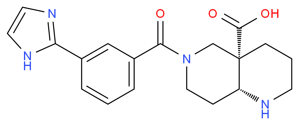 (4aS*,8aR*)-6-[3-(1H-imidazol-2-yl)benzoyl]octahydro-1,6-naphthyridine-4a(2H)-carboxylic acid_Molecular_structure_CAS_)