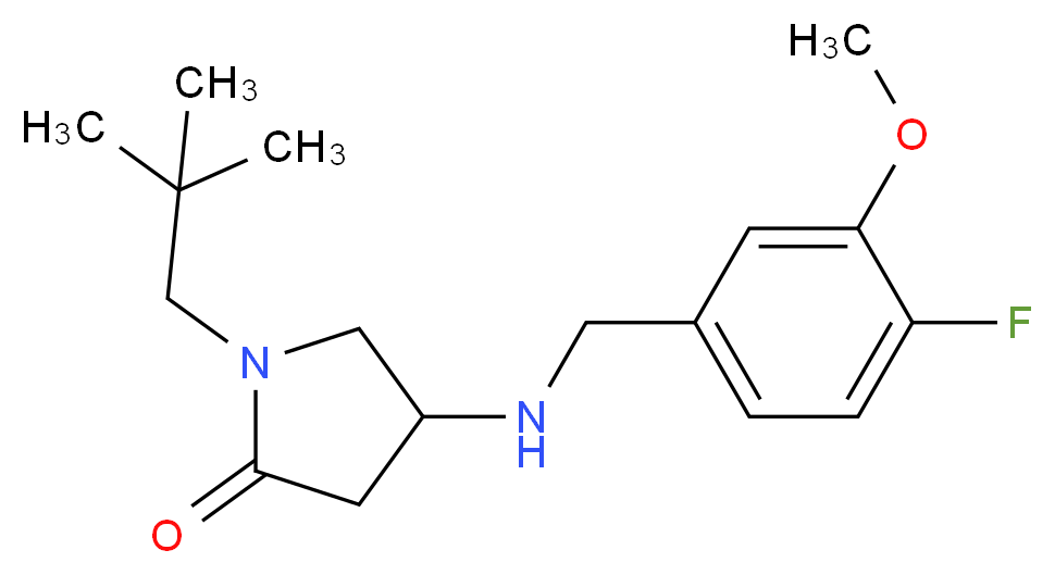 1-(2,2-dimethylpropyl)-4-[(4-fluoro-3-methoxybenzyl)amino]-2-pyrrolidinone_Molecular_structure_CAS_)