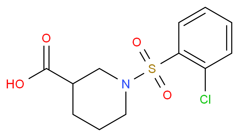 1-[(2-chlorophenyl)sulfonyl]piperidine-3-carboxylic acid_Molecular_structure_CAS_)