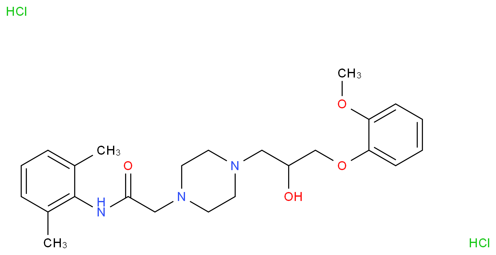 Ranolazine dihydrochloride_Molecular_structure_CAS_95635-56-6)
