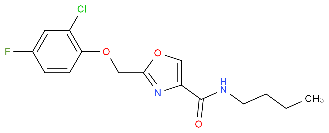 N-butyl-2-[(2-chloro-4-fluorophenoxy)methyl]-1,3-oxazole-4-carboxamide_Molecular_structure_CAS_)