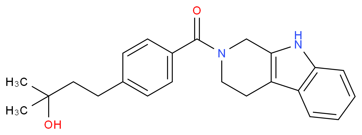 2-methyl-4-[4-(1,3,4,9-tetrahydro-2H-beta-carbolin-2-ylcarbonyl)phenyl]-2-butanol_Molecular_structure_CAS_)