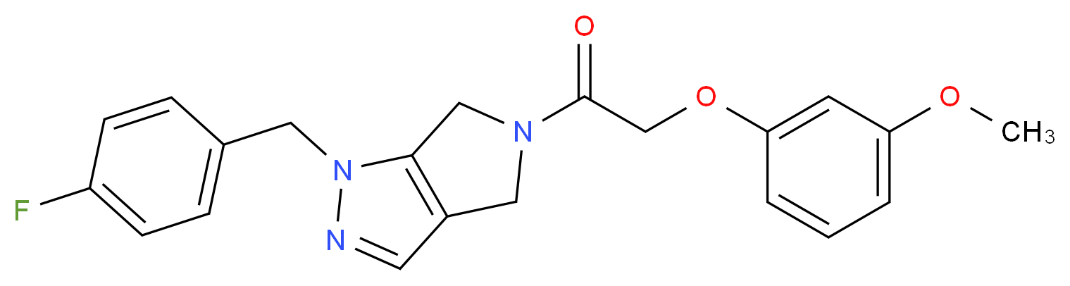 1-(4-fluorobenzyl)-5-[(3-methoxyphenoxy)acetyl]-1,4,5,6-tetrahydropyrrolo[3,4-c]pyrazole_Molecular_structure_CAS_)