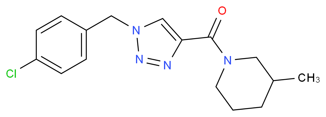1-{[1-(4-chlorobenzyl)-1H-1,2,3-triazol-4-yl]carbonyl}-3-methylpiperidine_Molecular_structure_CAS_)