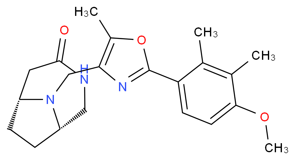 (1S*,6R*)-9-{[2-(4-methoxy-2,3-dimethylphenyl)-5-methyl-1,3-oxazol-4-yl]methyl}-3,9-diazabicyclo[4.2.1]nonan-4-one_Molecular_structure_CAS_)