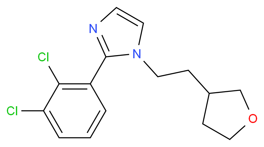 2-(2,3-dichlorophenyl)-1-[2-(tetrahydrofuran-3-yl)ethyl]-1H-imidazole_Molecular_structure_CAS_)