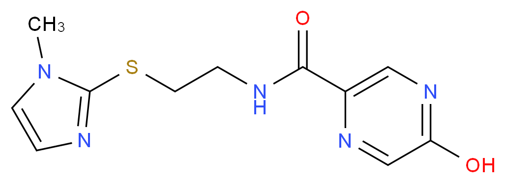 5-hydroxy-N-{2-[(1-methyl-1H-imidazol-2-yl)thio]ethyl}pyrazine-2-carboxamide_Molecular_structure_CAS_)