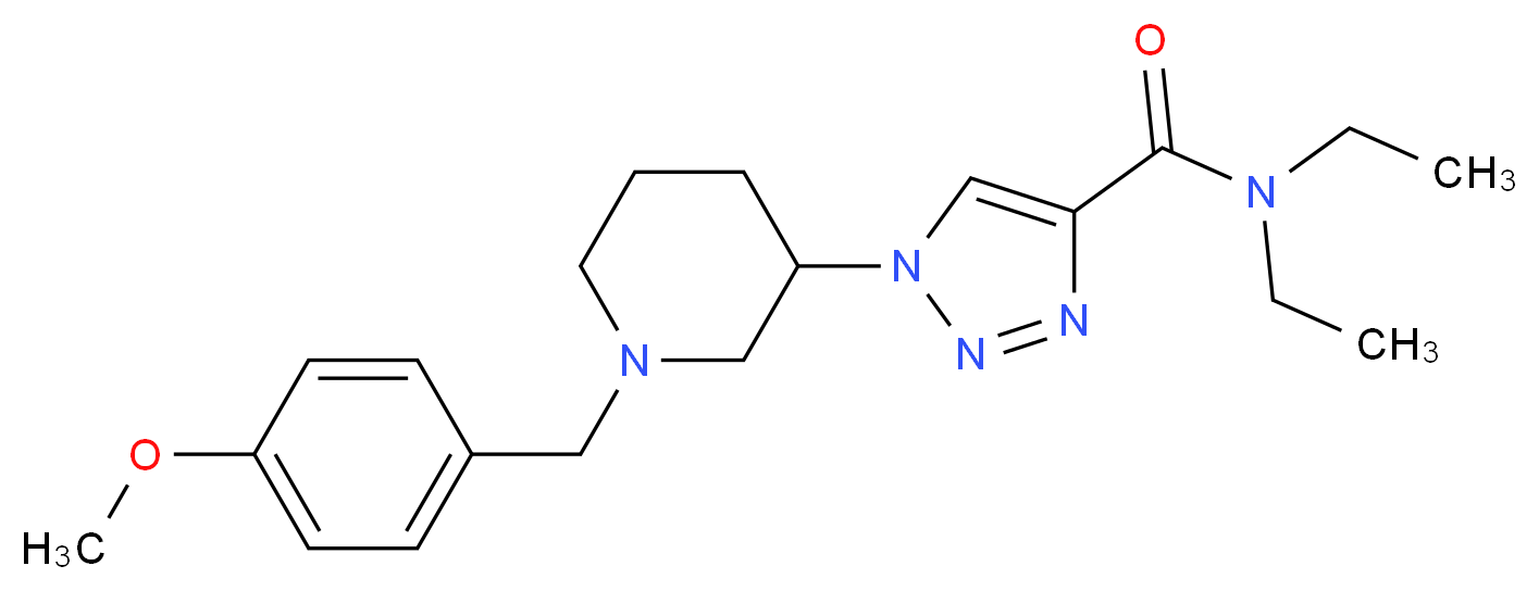 N,N-diethyl-1-[1-(4-methoxybenzyl)-3-piperidinyl]-1H-1,2,3-triazole-4-carboxamide_Molecular_structure_CAS_)