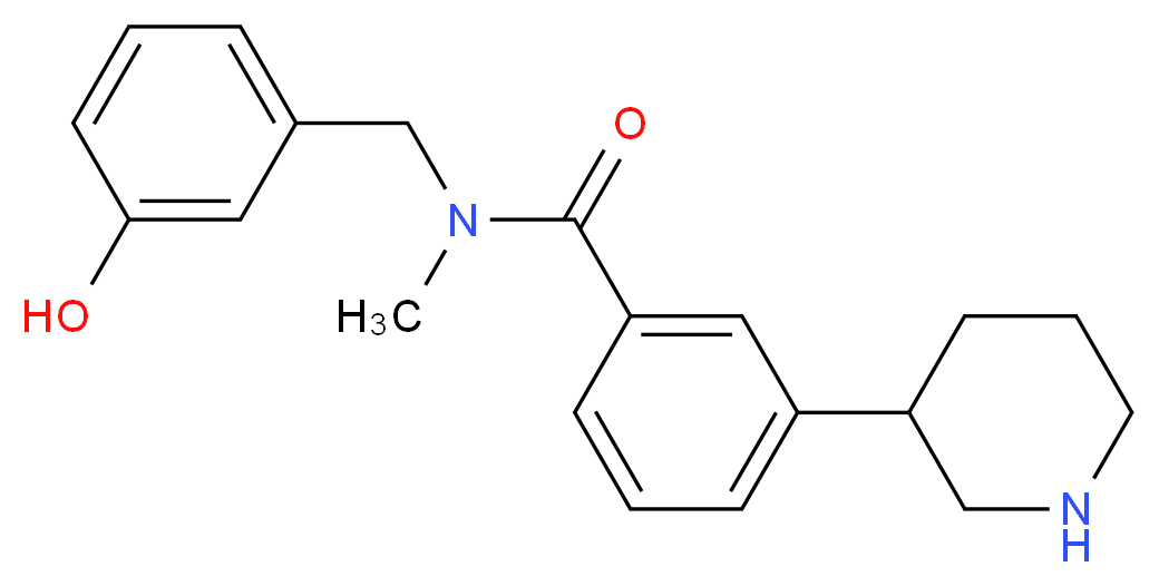 N-(3-hydroxybenzyl)-N-methyl-3-piperidin-3-ylbenzamide_Molecular_structure_CAS_)