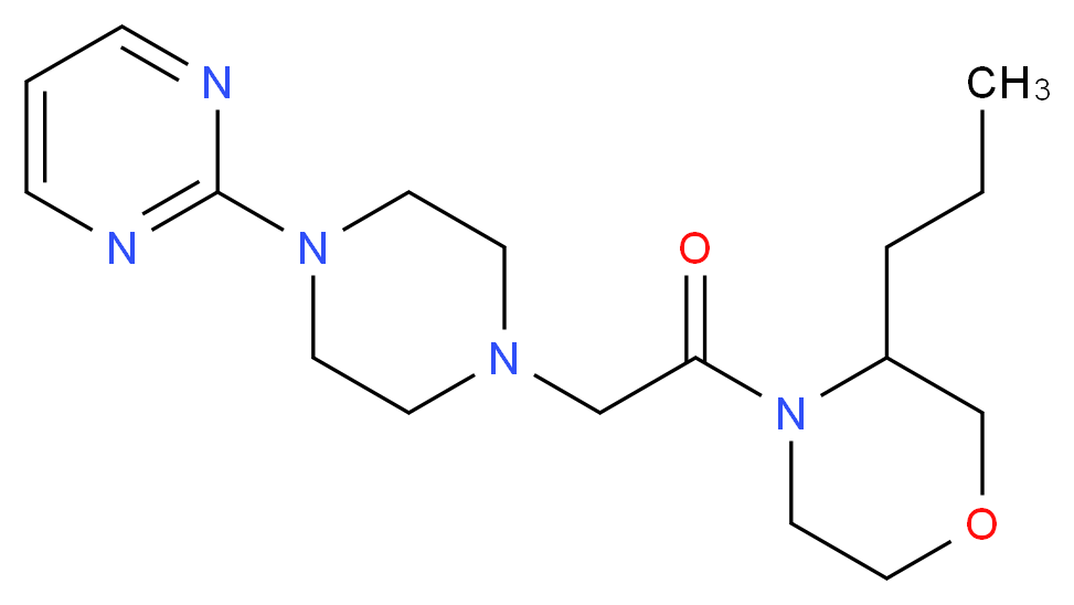 3-propyl-4-[(4-pyrimidin-2-ylpiperazin-1-yl)acetyl]morpholine_Molecular_structure_CAS_)