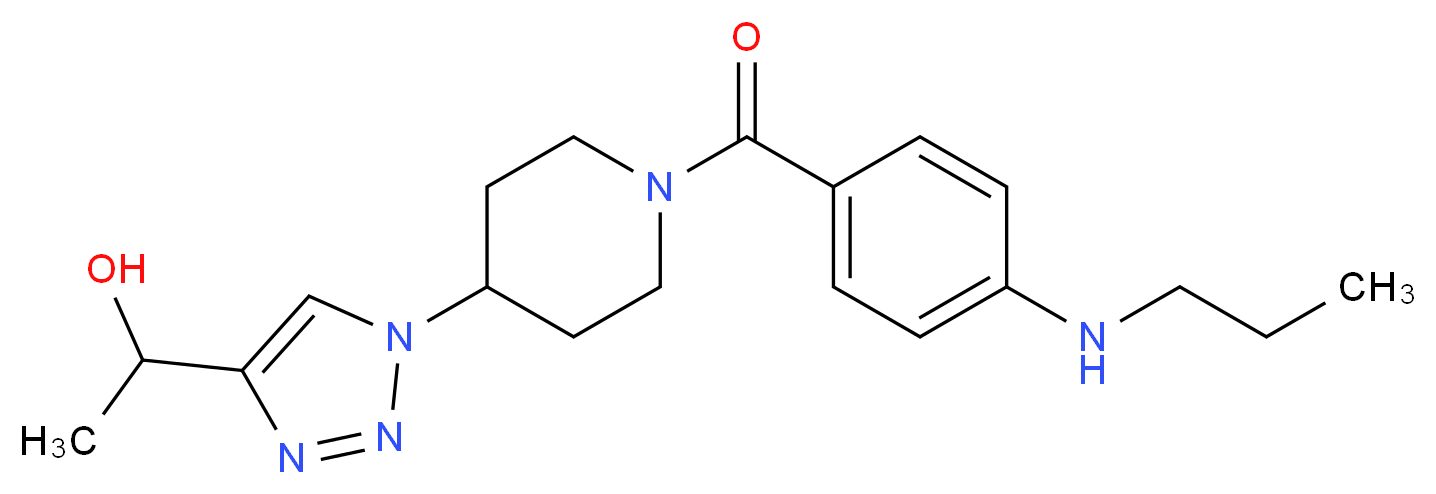 1-(1-{1-[4-(propylamino)benzoyl]-4-piperidinyl}-1H-1,2,3-triazol-4-yl)ethanol_Molecular_structure_CAS_)