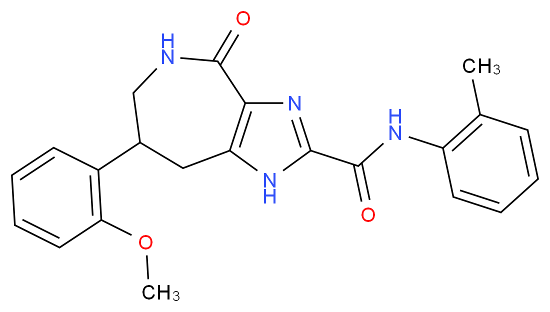 7-(2-methoxyphenyl)-N-(2-methylphenyl)-4-oxo-1,4,5,6,7,8-hexahydroimidazo[4,5-c]azepine-2-carboxamide_Molecular_structure_CAS_)