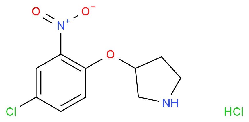 3-(4-Chloro-2-nitrophenoxy)pyrrolidine hydrochloride_Molecular_structure_CAS_)
