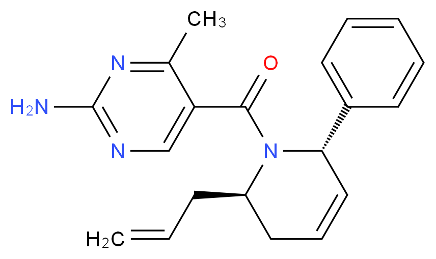 5-{[(2R*,6S*)-2-allyl-6-phenyl-3,6-dihydropyridin-1(2H)-yl]carbonyl}-4-methylpyrimidin-2-amine_Molecular_structure_CAS_)