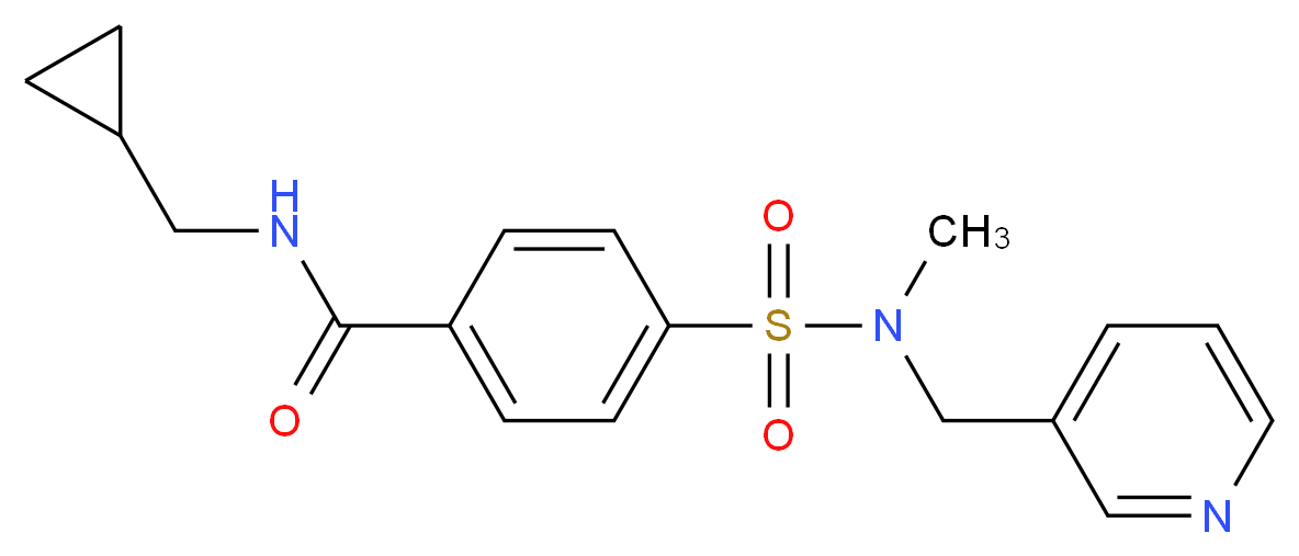 N-(cyclopropylmethyl)-4-{[methyl(3-pyridinylmethyl)amino]sulfonyl}benzamide_Molecular_structure_CAS_)