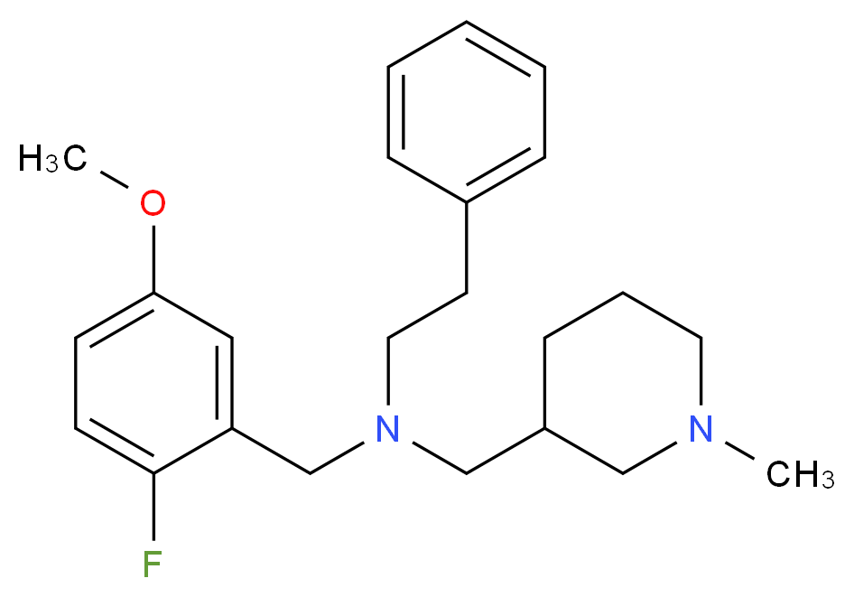 (2-fluoro-5-methoxybenzyl)[(1-methyl-3-piperidinyl)methyl](2-phenylethyl)amine_Molecular_structure_CAS_)