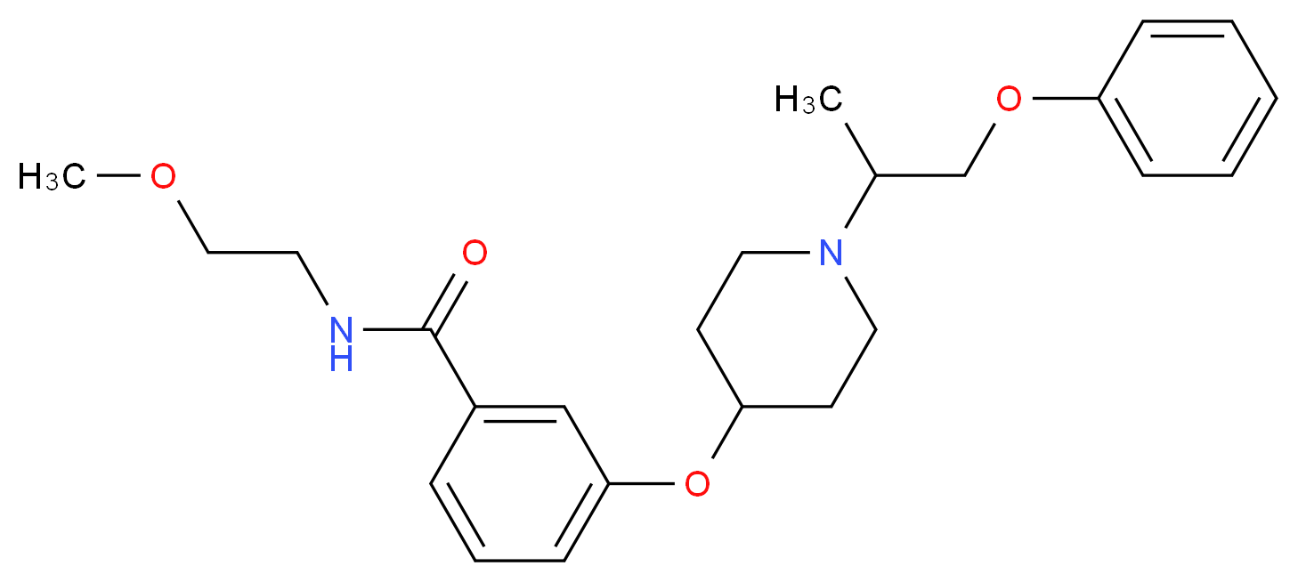 N-(2-methoxyethyl)-3-{[1-(1-methyl-2-phenoxyethyl)-4-piperidinyl]oxy}benzamide_Molecular_structure_CAS_)