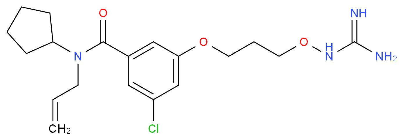 N-ALLYL-5-AMIDINOAMINOOXY-PROPYLOXY-3-CHLORO-N-CYCLOPENTYLBENZAMIDE_Molecular_structure_CAS_)