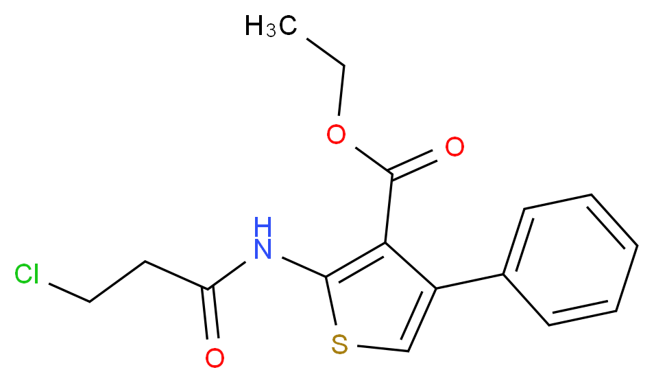ethyl 2-(3-chloropropanamido)-4-phenylthiophene-3-carboxylate_Molecular_structure_CAS_)