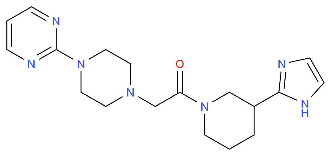 2-(4-{2-[3-(1H-imidazol-2-yl)piperidin-1-yl]-2-oxoethyl}piperazin-1-yl)pyrimidine_Molecular_structure_CAS_)