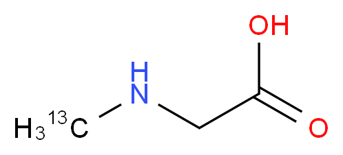 Sarcosine-(methyl-13C)_Molecular_structure_CAS_)