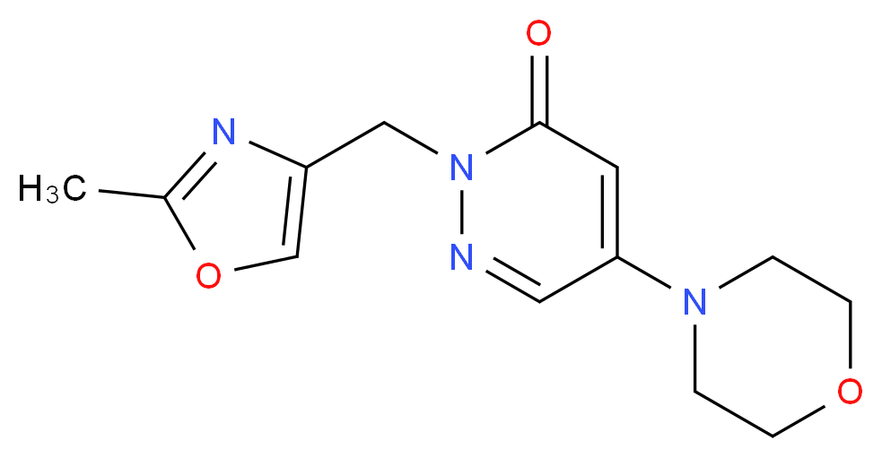 2-[(2-methyl-1,3-oxazol-4-yl)methyl]-5-morpholin-4-ylpyridazin-3(2H)-one_Molecular_structure_CAS_)