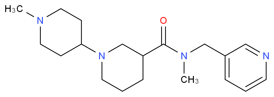 N,1'-dimethyl-N-(pyridin-3-ylmethyl)-1,4'-bipiperidine-3-carboxamide_Molecular_structure_CAS_)
