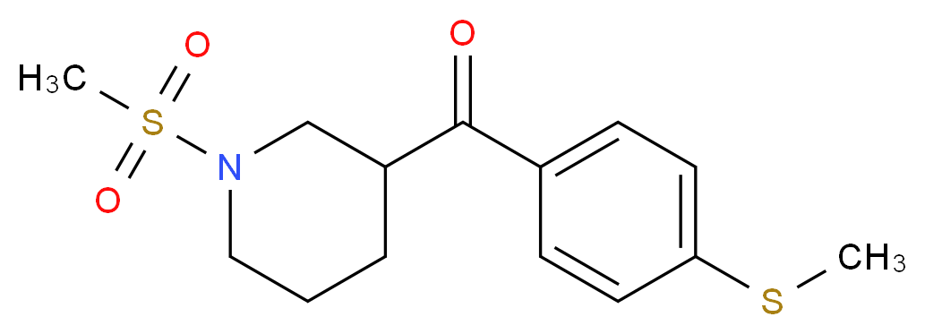 [1-(methylsulfonyl)-3-piperidinyl][4-(methylthio)phenyl]methanone_Molecular_structure_CAS_)