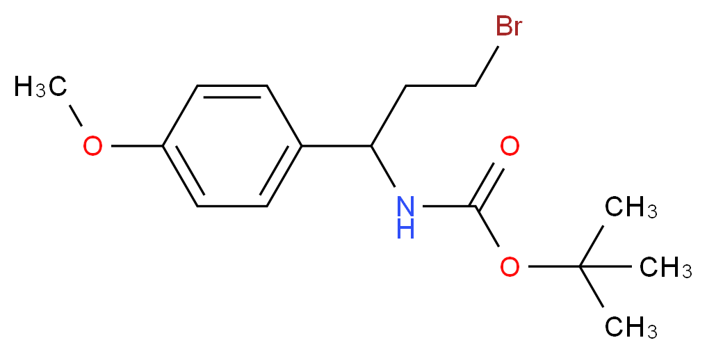 TERT-BUTYL [3-BROMO-1-(4-METHOXYPHENYL)PROPYL]CARBAMATE_Molecular_structure_CAS_)