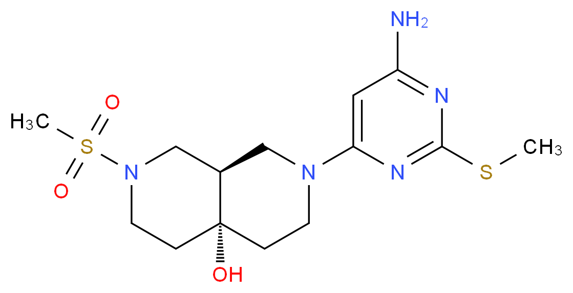 (4aR*,8aR*)-2-[6-amino-2-(methylthio)pyrimidin-4-yl]-7-(methylsulfonyl)octahydro-2,7-naphthyridin-4a(2H)-ol_Molecular_structure_CAS_)