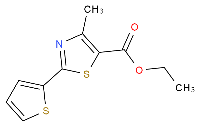 Ethyl 4-methyl-2-(2-thienyl)-1,3-thiazole-5-carboxylate_Molecular_structure_CAS_56421-62-6)