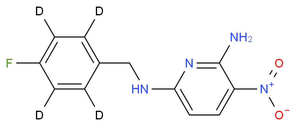 2-Amino-6-[(4-fluorobenzyl)-amino]-3-nitropyridine-d4_Molecular_structure_CAS_)