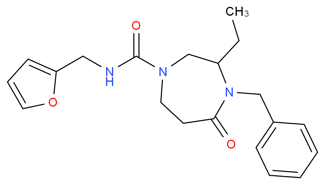 4-benzyl-3-ethyl-N-(2-furylmethyl)-5-oxo-1,4-diazepane-1-carboxamide_Molecular_structure_CAS_)