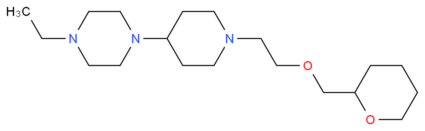 1-ethyl-4-{1-[2-(tetrahydro-2H-pyran-2-ylmethoxy)ethyl]-4-piperidinyl}piperazine_Molecular_structure_CAS_)