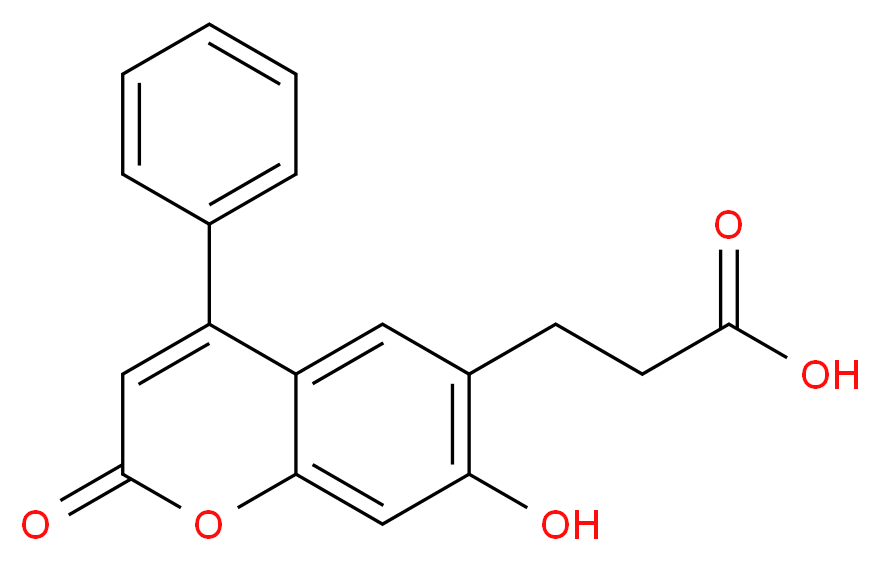 3-(7-hydroxy-2-oxo-4-phenyl-2H-chromen-6-yl)propanoic acid_Molecular_structure_CAS_)